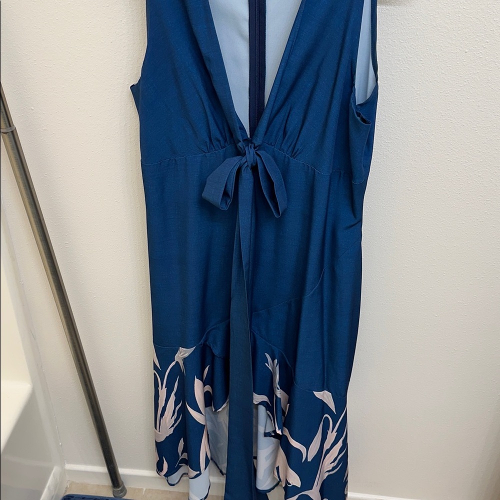 Elegant Blue High Low Dress